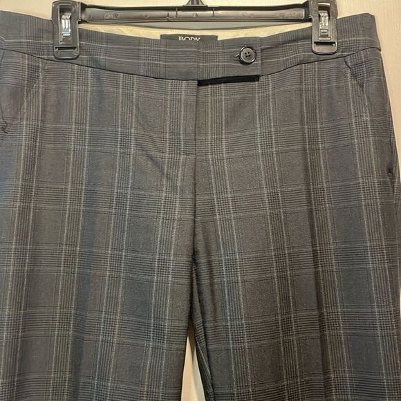 Body by Victoria- “The Kate Fit” Flare Leg Grey Pattern Trousers- Size 6 Tall - Picture 4 of 8